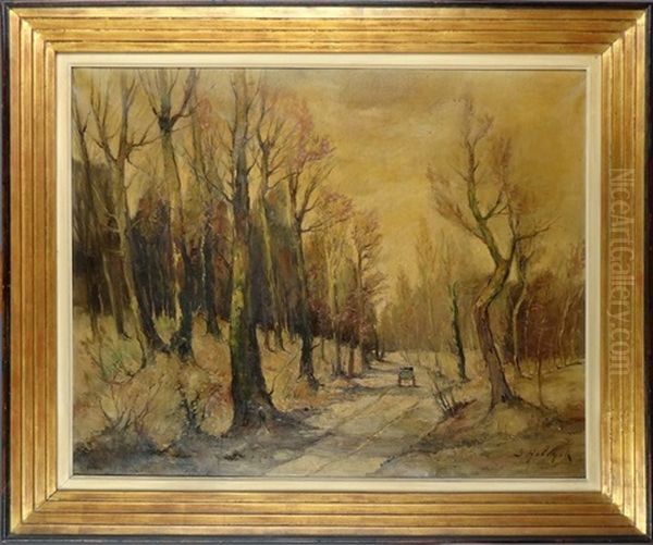 Sous-bois Anime Oil Painting by Gustave Helinck