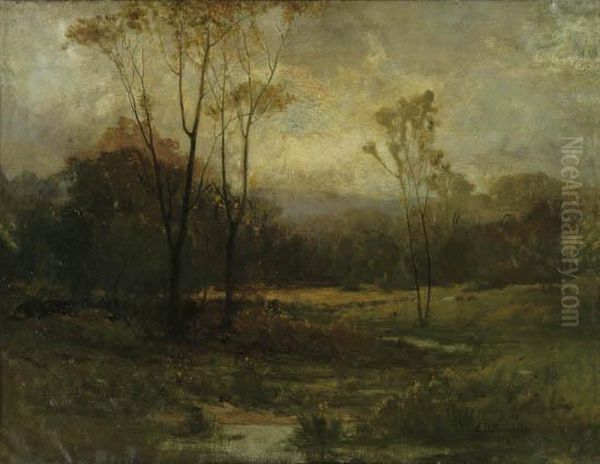 Rhode Island Landscape Oil Painting by Edward Mitchell Bannister