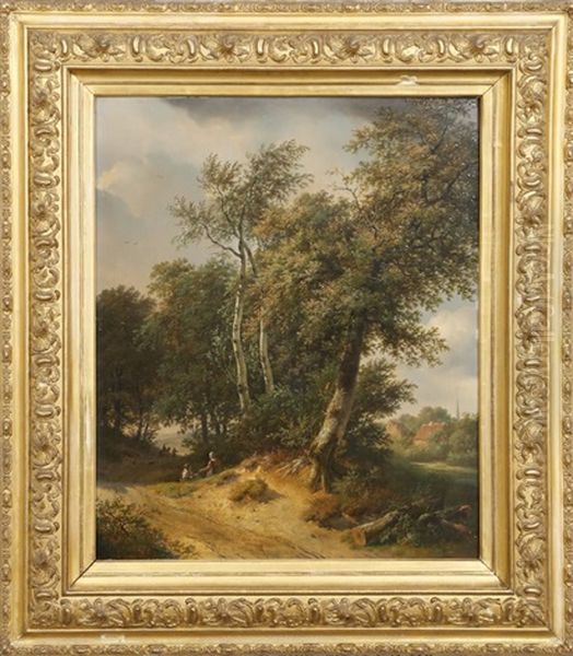 Chemin De Foret Oil Painting by Pierre-Jean Hellemans