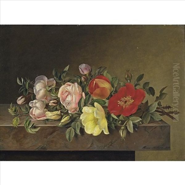 Roses Oil Painting by Hanne Hellesen