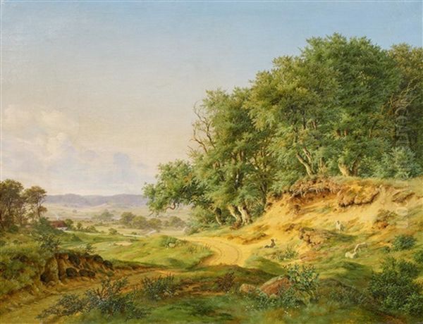 Weite Landschaft Oil Painting by Julius Hellesen