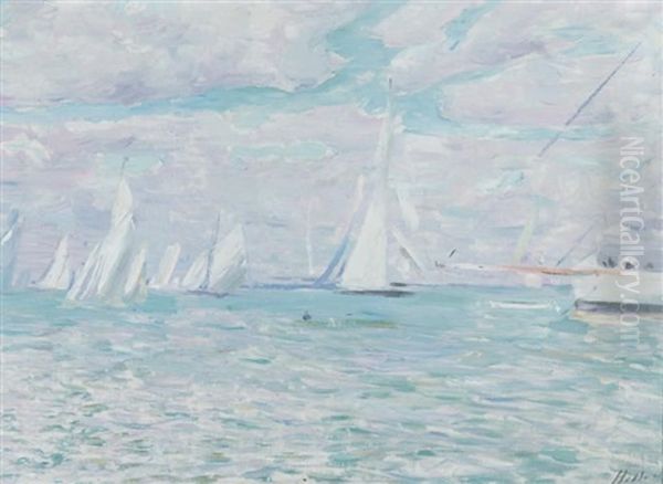 Cowes, Les Regates Oil Painting by Paul Cesar Helleu