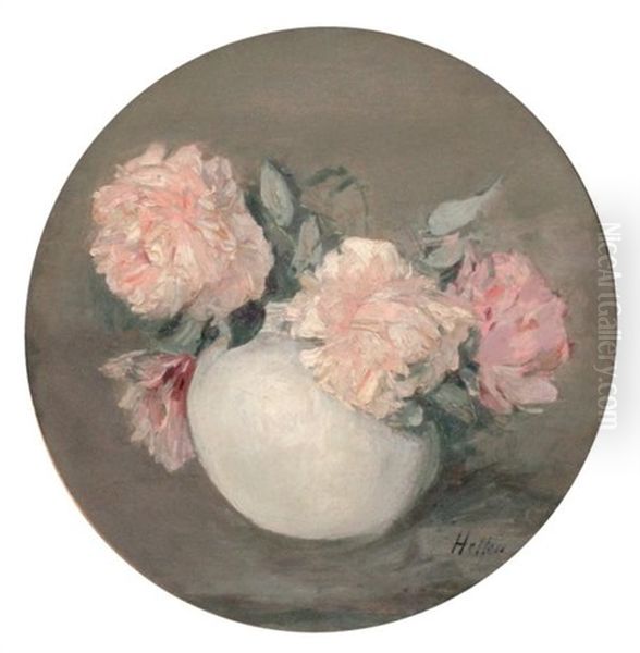 Bouquet De Pivoines Sechees Oil Painting by Paul Cesar Helleu