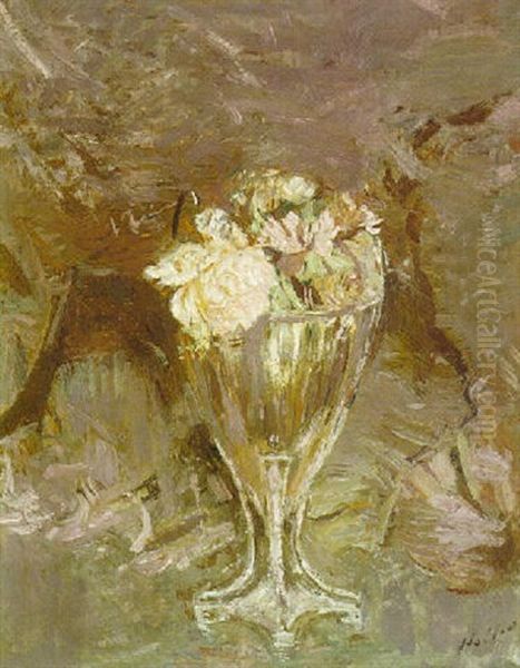 Still Life With Flowers In A Vase Oil Painting by Paul Cesar Helleu