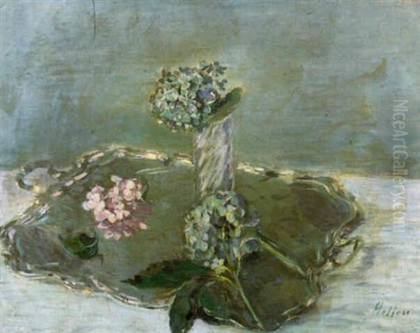 Hortensias Oil Painting by Paul Cesar Helleu