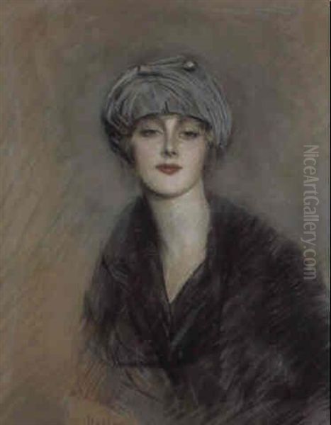 Portrait Of Lucette Oil Painting by Paul Cesar Helleu