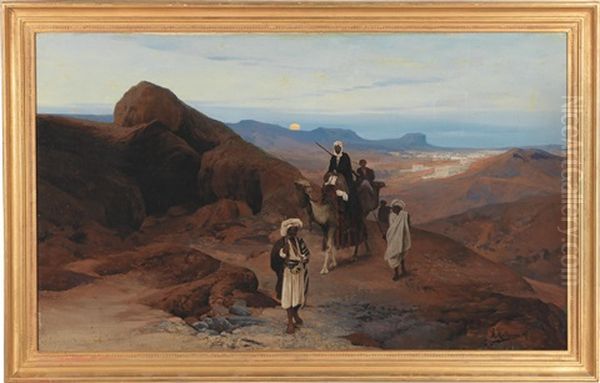 In The Desert Oil Painting by Rudolf Hellgrewe