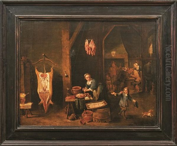 Das Wurstmachen Oil Painting by Matheus van Helmont