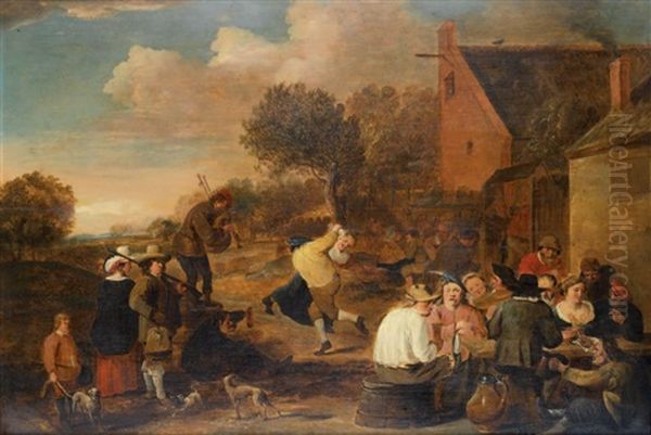 La Fete De Village Oil Painting by Matheus van Helmont