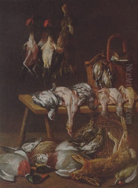 A Larder Still Life With Game Oil Painting by Matheus van Helmont