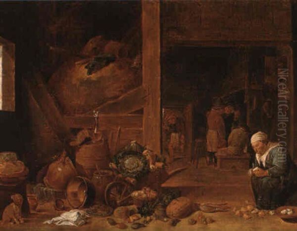 Interieur De Cuisine Oil Painting by Matheus van Helmont