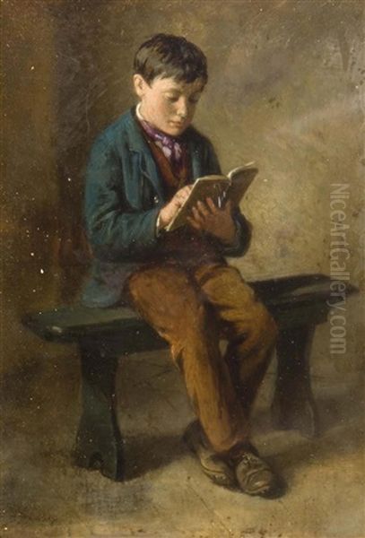 Reading Oil Painting by William Helmsley