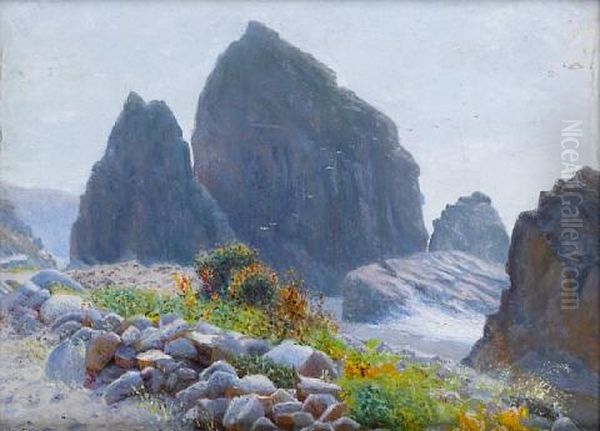 Chilean Landscape Oil Painting by Alfredo Helsby