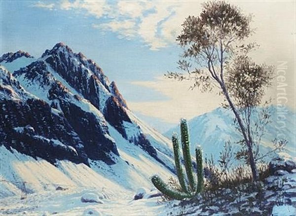 Amongst The Snows Of The Andes Oil Painting by Alfredo Helsby