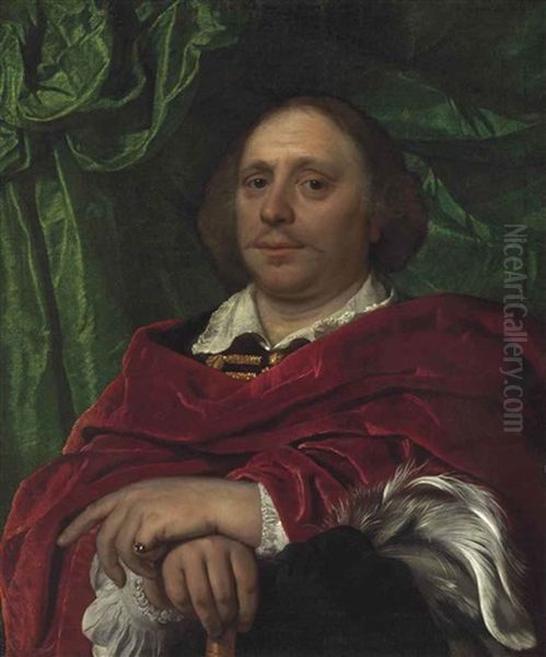 Portrait Of A Gentleman, Half Length Oil Painting by Bartholomeus Van Der Helst