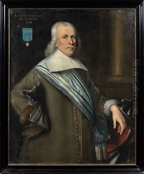 Portrait D'antoine Grimaud De Chaume Oil Painting by Bartholomeus Van Der Helst