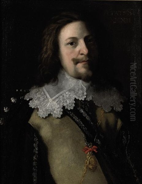 Portrait Of A Gentleman In Buff Coat And Lace Collar Oil Painting by Bartholomeus Van Der Helst