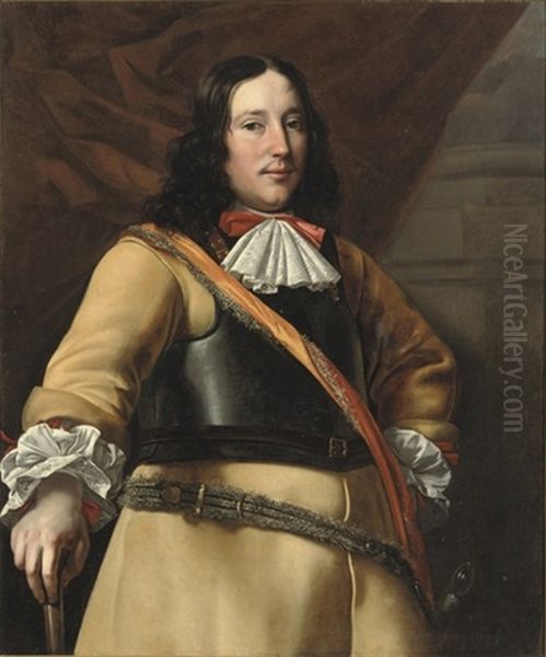 Portrait Of A Gentleman, Traditionally Said To Be General Monck Oil Painting by Bartholomeus Van Der Helst