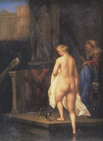 La Sortie De Bain Oil Painting by Bartholomeus Van Der Helst