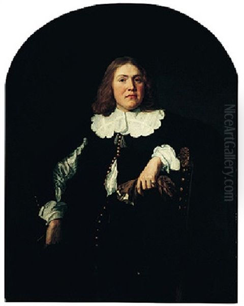 A Portrait Of A Gentleman Oil Painting by Bartholomeus Van Der Helst