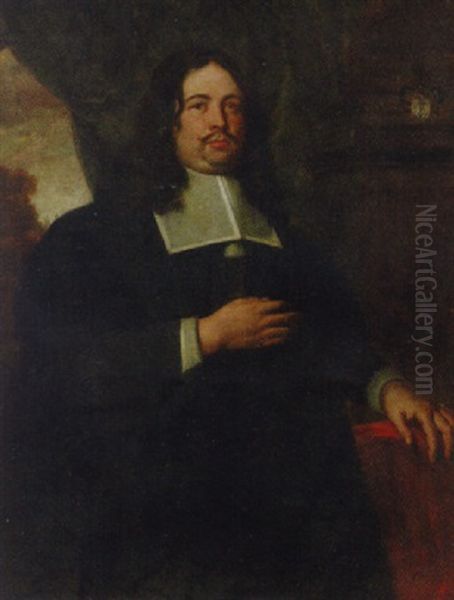 Portrait Of A Gentleman Wearing A Black Doublet With A Lawn Collar Oil Painting by Bartholomeus Van Der Helst