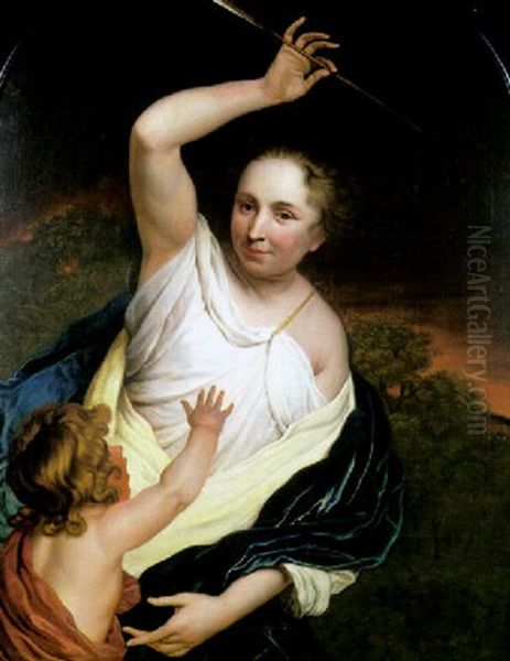 Venus Desarmant Cupidon Oil Painting by Bartholomeus Van Der Helst