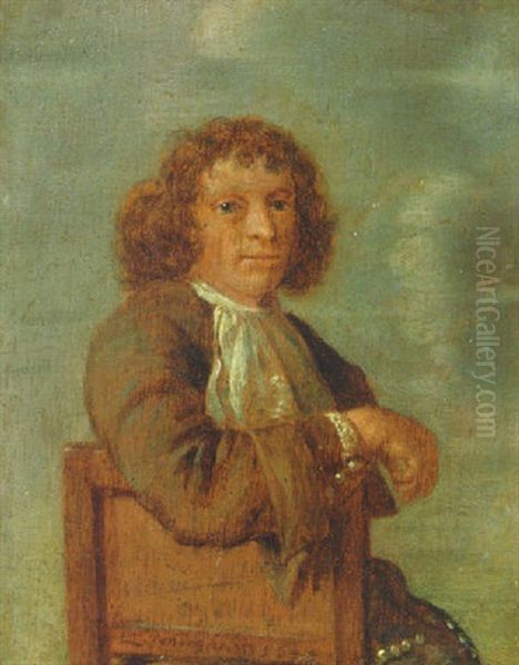 Portrait Of A Gentleman In Brown Costume And A Cravat Oil Painting by Lodewyck Van Der Helst