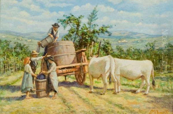 Vendemmia Oil Painting by Leon Marcello Banti