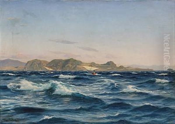 Cap De Fer Algier, The Mediterranean Oil Painting by Viggo Lauritz Helsted