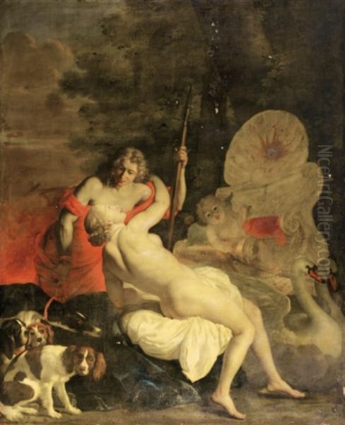 Venus Et Adonis Oil Painting by Nicolaes de (Stocade) Helt