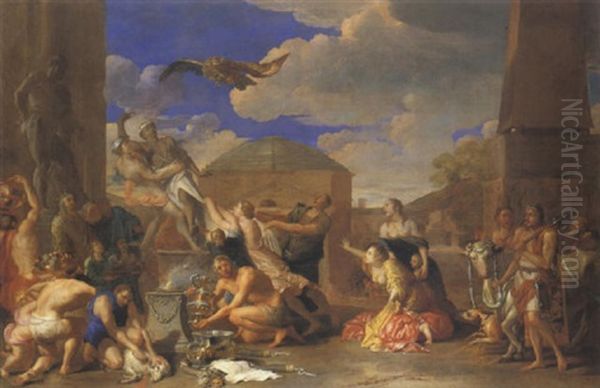 Sacrificio Pagano Oil Painting by Nicolaes de (Stocade) Helt