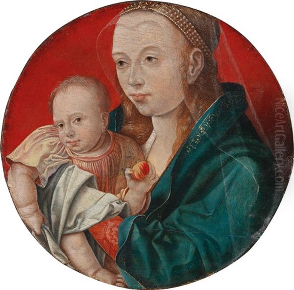 Madonna And Child Oil Painting by Jan Sanders (Jan van) Hemessen