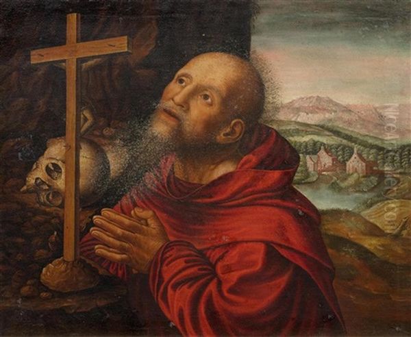 Saint Jerome by Jan Sanders (Jan van) Hemessen