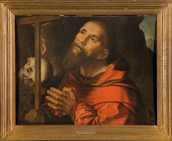 Saint Jerome Oil Painting by Jan Sanders (Jan van) Hemessen