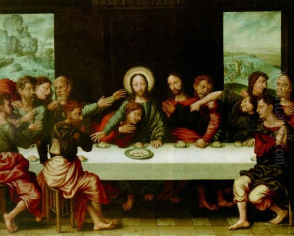 The Last Supper Oil Painting by Jan Sanders (Jan van) Hemessen