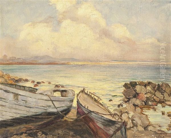 Der Strand Von Palma Oil Painting by Wilhelm Hempfing