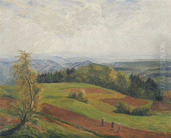 Blick Auf Schwarzwaldhohen (...buhl) Oil Painting by Wilhelm Hempfing