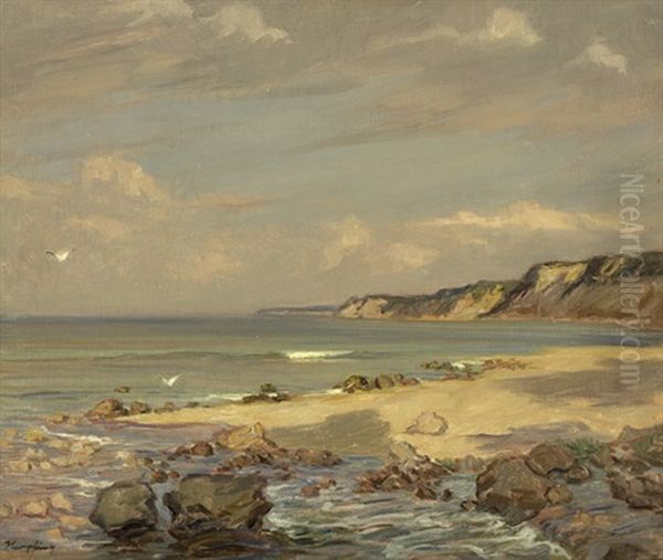 Ansicht Der Samlandischen Kuste An Der Ostsee Oil Painting by Wilhelm Hempfing