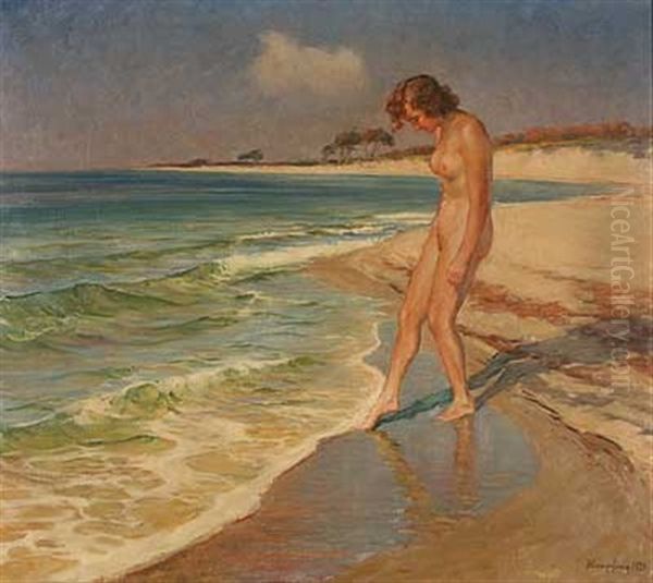 Kaltes Wasser Oil Painting by Wilhelm Hempfing