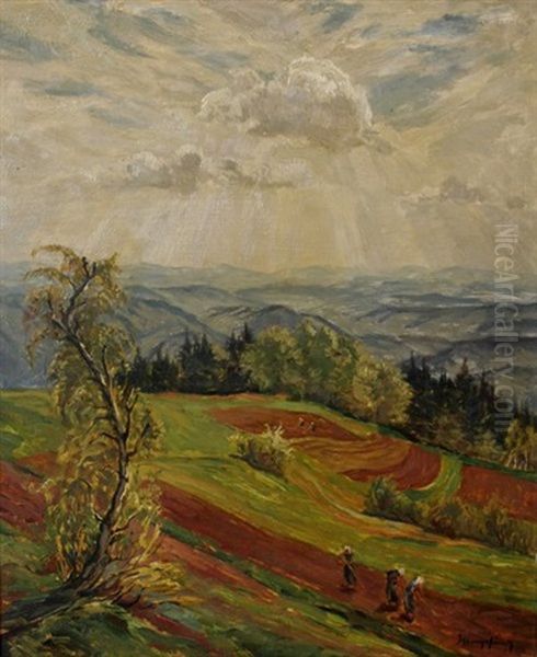 Schwarzwaldlandschaft Oil Painting by Wilhelm Hempfing