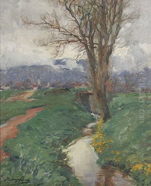 Bachlauf Im Vorgebirge Oil Painting by Wilhelm Hempfing