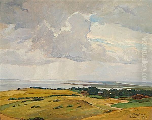 Hiddensee (blick Vom Leuchtturm) Oil Painting by Wilhelm Hempfing