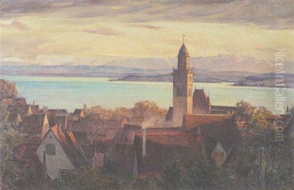 Uberlingen Am Bodensee Oil Painting by Wilhelm Hempfing