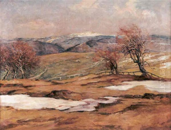 Alblandschaft Im Herbst Oil Painting by Wilhelm Hempfing