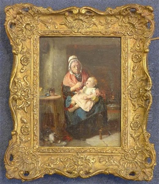 The Grandmother Oil Painting by William Hemsley