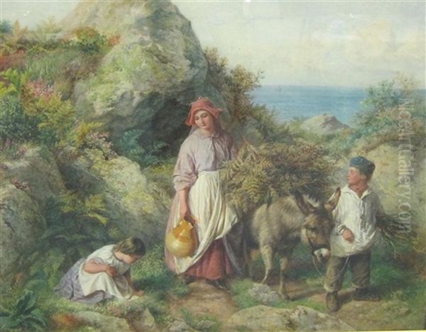 The Fern Gatherers Oil Painting by William Hemsley