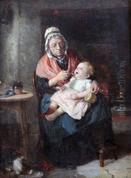 The Grandmother Oil Painting by William Hemsley