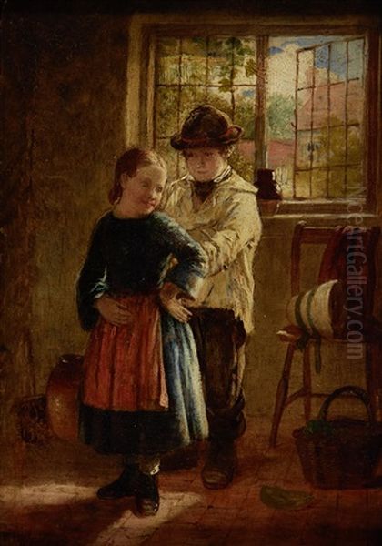 Hook My Dress, Tommy Oil Painting by William Hemsley