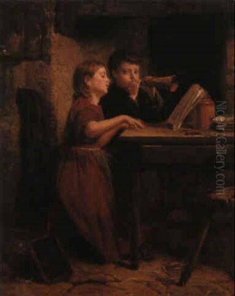 Music Hath Charms Oil Painting by William Hemsley