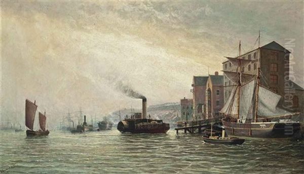 The Ferry Oil Painting by Bernard Benedict Hemy